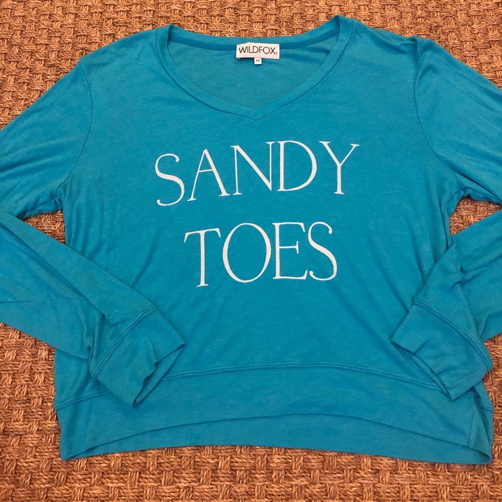 Wildfox “sandy toes” baggy beach jumper